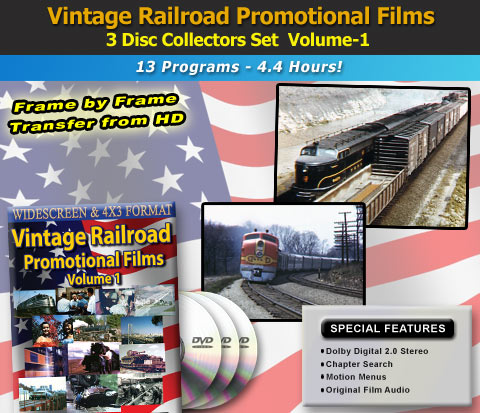 Vintage Railroad Promotional Films - 13 Programs - 3 Discs DVD