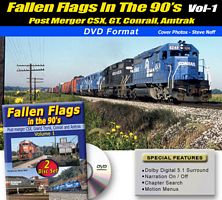 Fallen Flags in the 90s Volume 1 Post Merger CSX, Grand Trunk, Conrail and Amtrak 2-Disc DVD