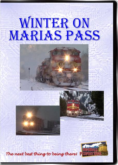 Winter on Marias Pass - BNSF on former Great Northern rails